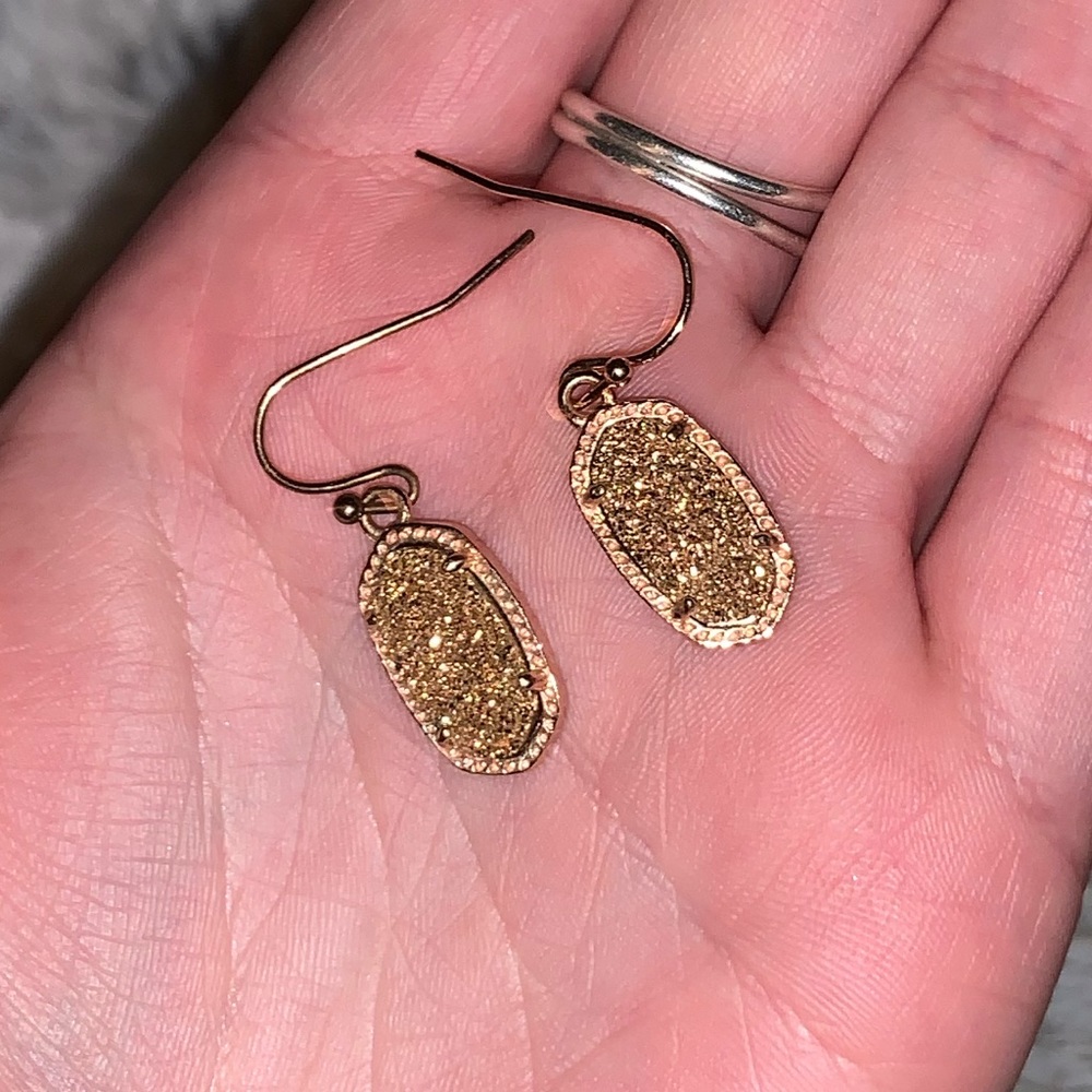 Kendra Scott rose gold Lee earrings